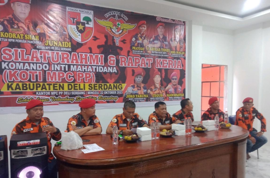 Ratusan Kader Komando Inti Mahatidana KOTI MPC PP Kab. Deli Serdang Tingkatkan Silaturahmi Gelar Rapat Kerja