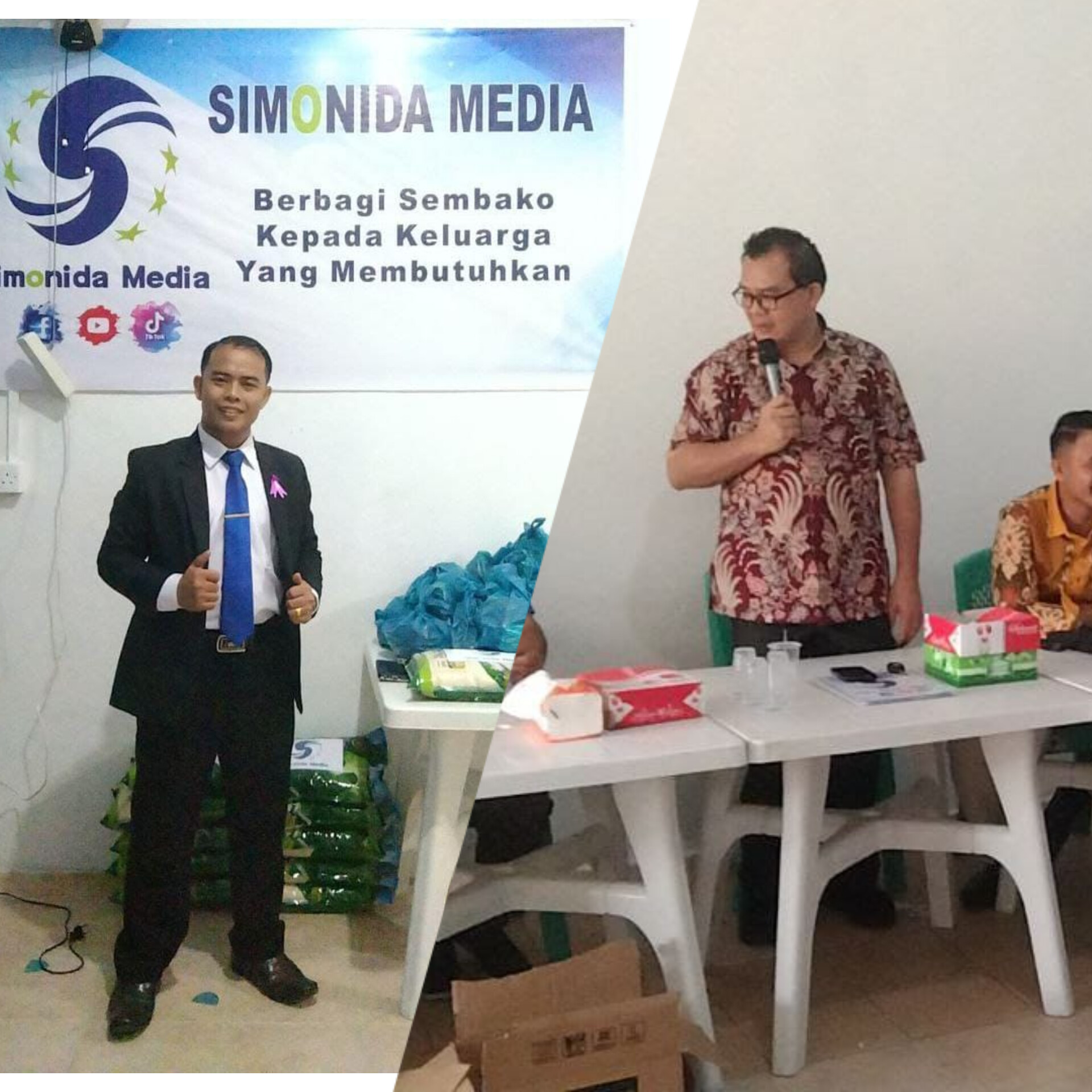 Asisten Manager PT. Simonida Media, Otenieli Waruwu, Gelar Aksi Pembagian Sembako Untuk Keluarga yang Membutuhkan