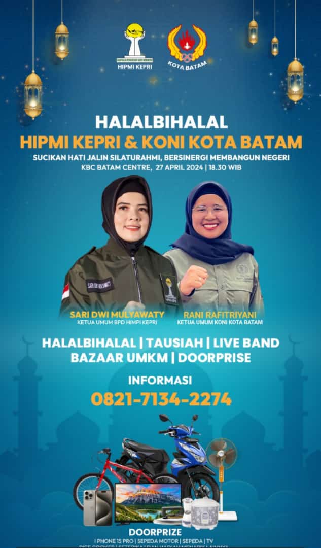 Acara Halalbihalal HIPMI KEPRI dan KONI Kota Batam Sukses Terlaksana dengan Baik