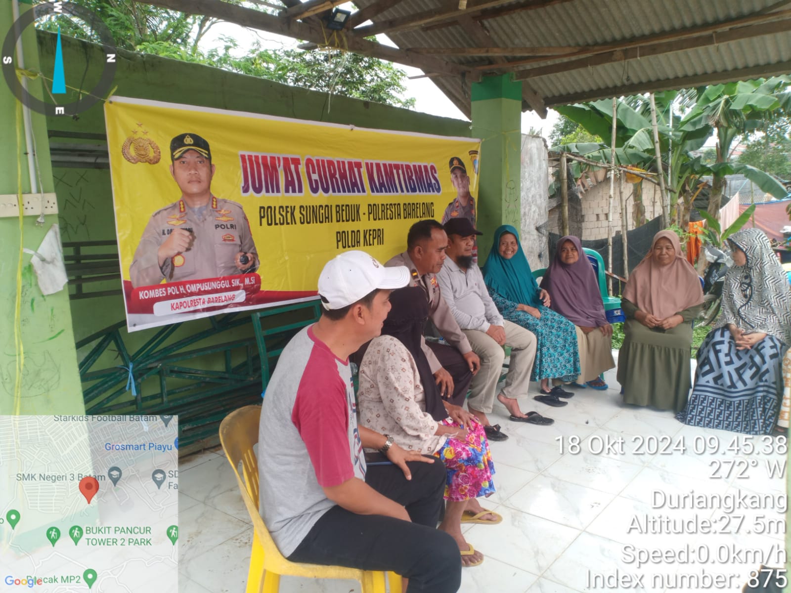 Polsek Sungai Beduk Rutin laksanakan Jumat Curhat Kamtibmas Tampung Aspirasi Masyarakat dan Bantuan Sosial (Bansos)