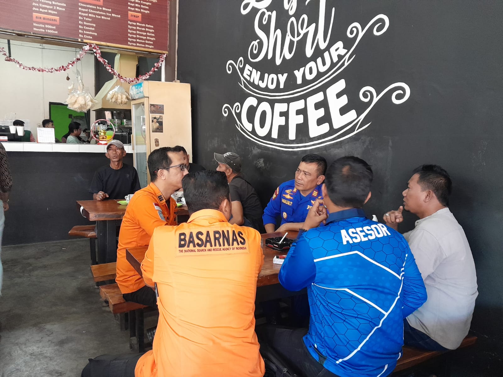 Satpolairud Polres Bintan Coffee Morning Bersama Basarnas Tanjung Pinang.