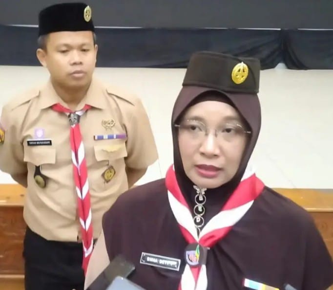 Ketua Kwarcab Kab. Bandung Hj.Ema Dety Permanawati S.P.M.M, Lantik Majelis Pembimbing Ranting dan Lembaga Pemeriksa Keuangan Kwarran