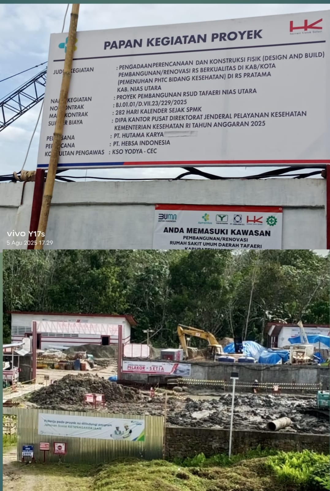 Proyek Pembangunan di RSUD Dipertanyakan, Menunggu Tindakan dari Pihak Aparat dan Instansi Terkait