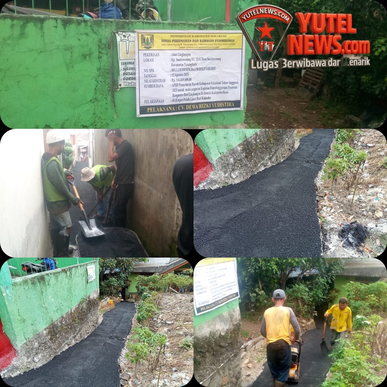 Dinas Perumahan Dan kawasan Pemukiman ( Perkim) Sukabumi Memperbaki jalan Lingkungan Parungkuda Dinas Perumahan Dan kawasan Pemukiman ( Perkim) Sukabumi Memperbaki jalan Lingkungan Parungkuda