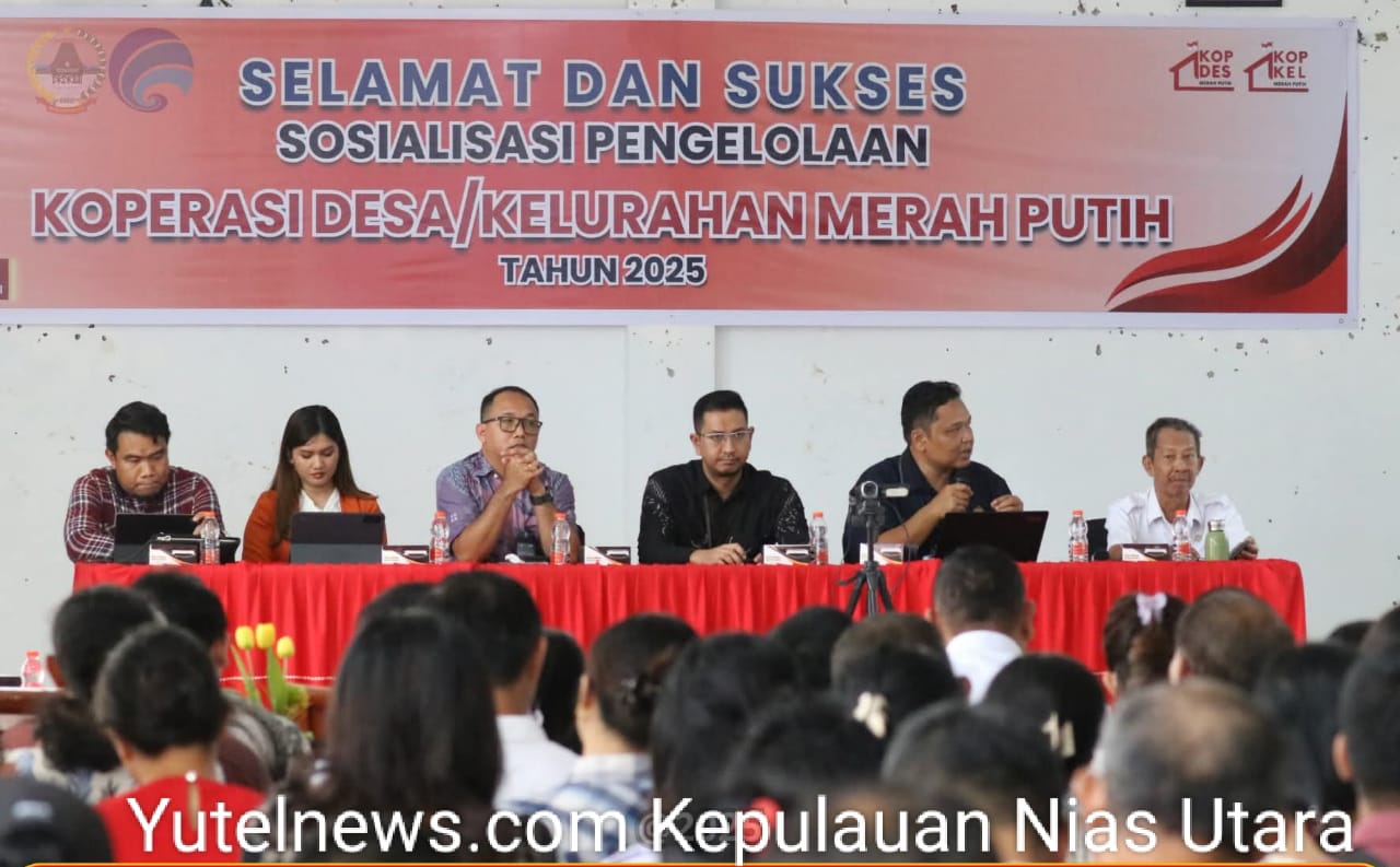 Wakil Wali Kota Gunungsitoli Resmi Buka Sosialisasi Pengelolaan Koperasi Desa/Kelurahan Merah Putih (KDKMP)