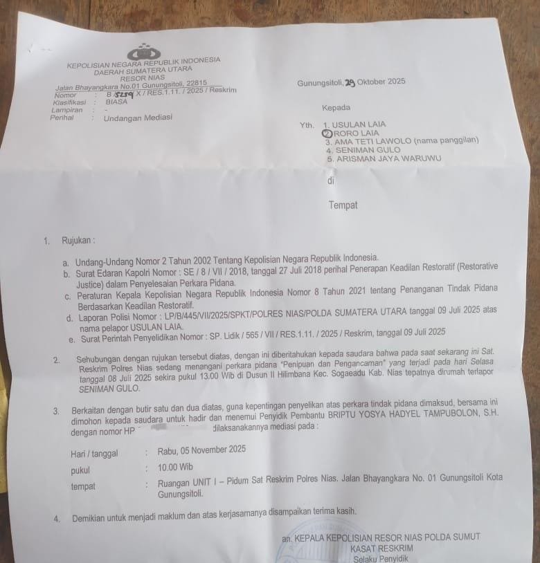 Ingkar Kesepakatan Nikah, Pihak Laki-laki Laporkan Keluarga Perempuan atas Dugaan Penipuan dan Pengancaman