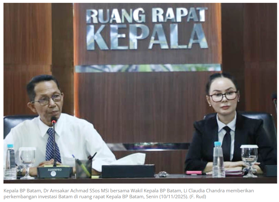 Kepala BP Batam Paparkan Kinerja Investasi, Ajak Insan Pers Kolaborasi Jaga Iklim Investasi