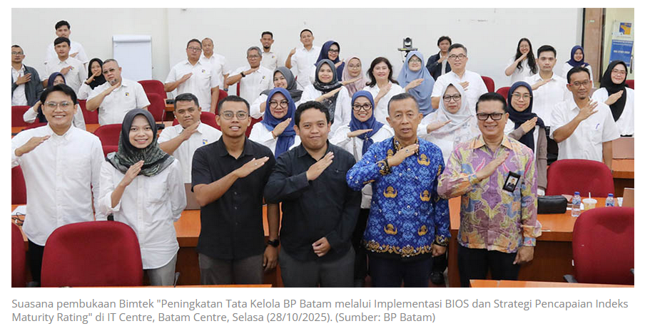 Tingkatkan Tata Kelola Kelembagaan, BP Batam Susun Strategi Pencapaian Maturity Rating dan Operasionalisasi BIOS