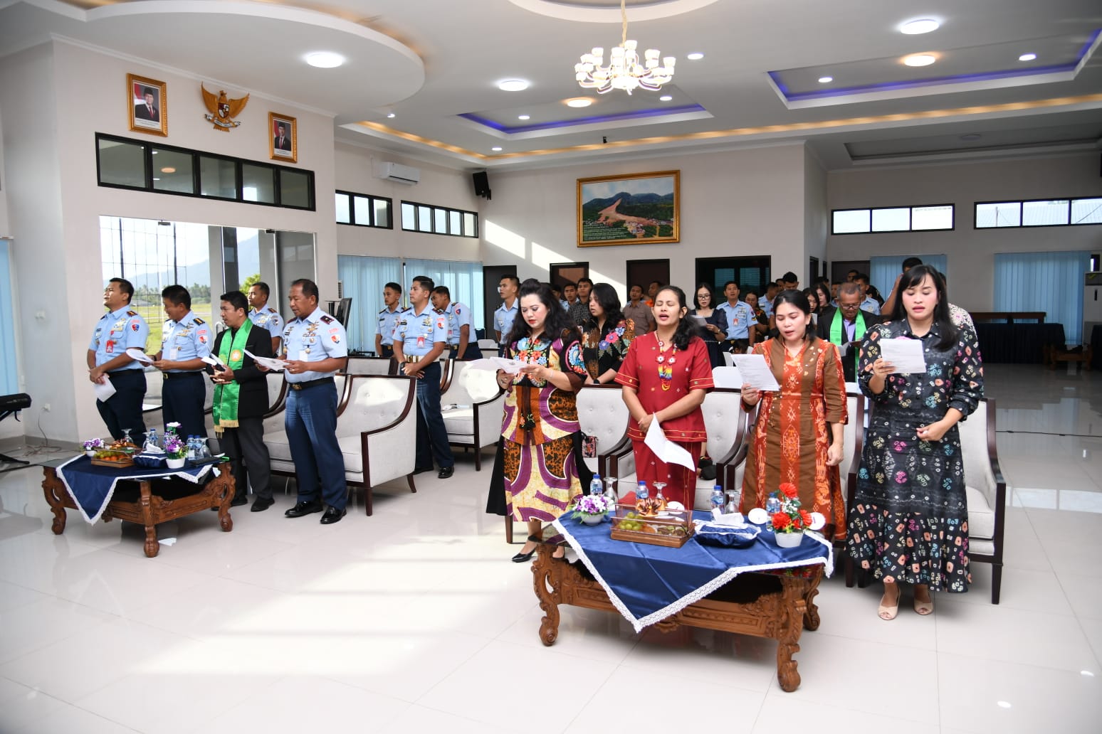 Perayaan Natal Umat Kristiani TNI AU di Natuna, Lanud RSA Perkuat Persatuan di Perbatasan
